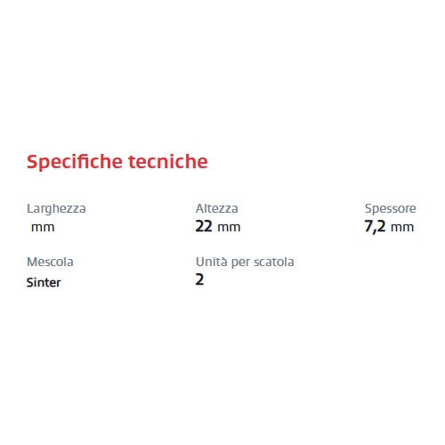 Pastiglia Brembo 07YA16SX