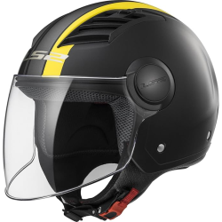CASCO LS2 OF562 AIRFLOW METROPOLIS MATT BLACK YELLOW  | LS2