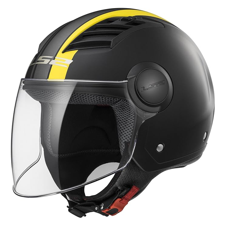 CASCO LS2 OF562 AIRFLOW METROPOLIS MATT BLACK YELLOW  | LS2
