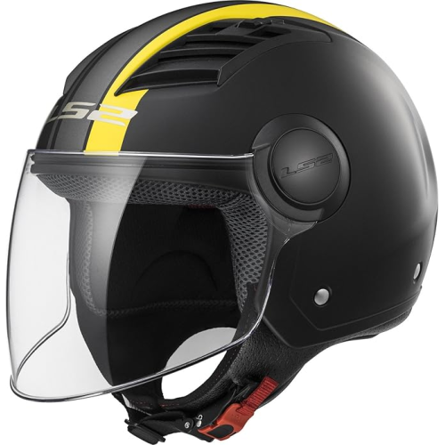 CASCO LS2 OF562 AIRFLOW METROPOLIS MATT BLACK YELLOW  | LS2