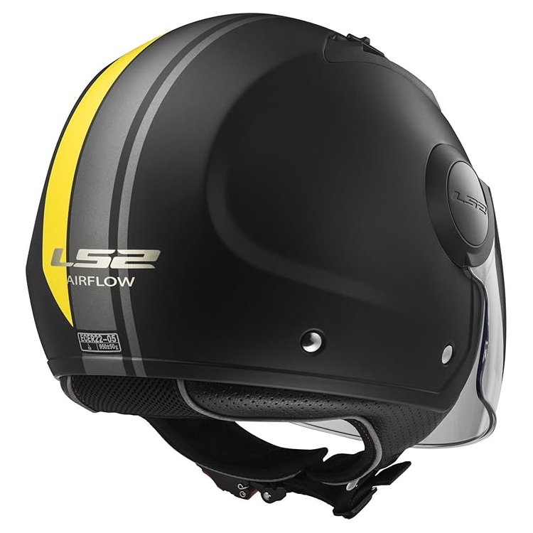 CASCO LS2 OF562 AIRFLOW METROPOLIS MATT BLACK YELLOW  | LS2