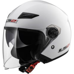 CASCO JET LS2 OF569 TRACK GLOSS WHITE  | LS2