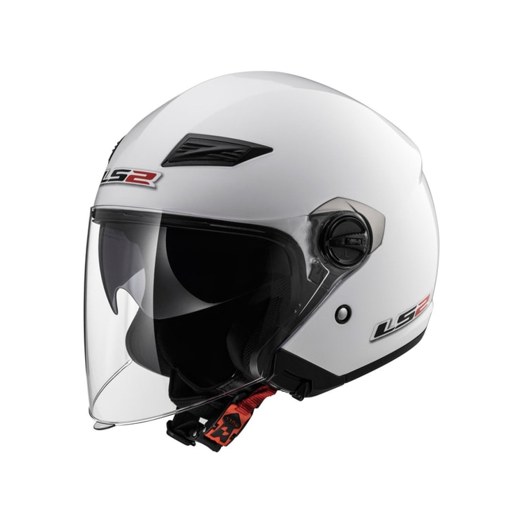 CASCO JET LS2 OF569 TRACK GLOSS WHITE  | LS2