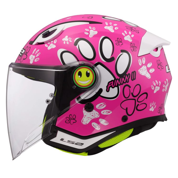 CASCO LS2 OF622 FUNNY II PAWS PINK | LS2