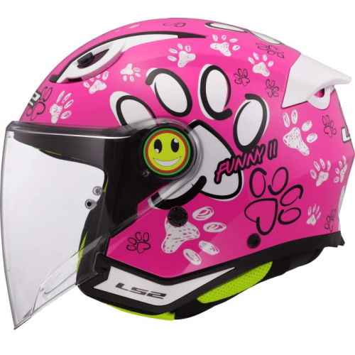 CASCO LS2 OF622 FUNNY II PAWS PINK | LS2