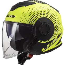 CASCO JET LS2 OF570 VERSO SPIN MATT HI VIS YELLOW  | LS2
