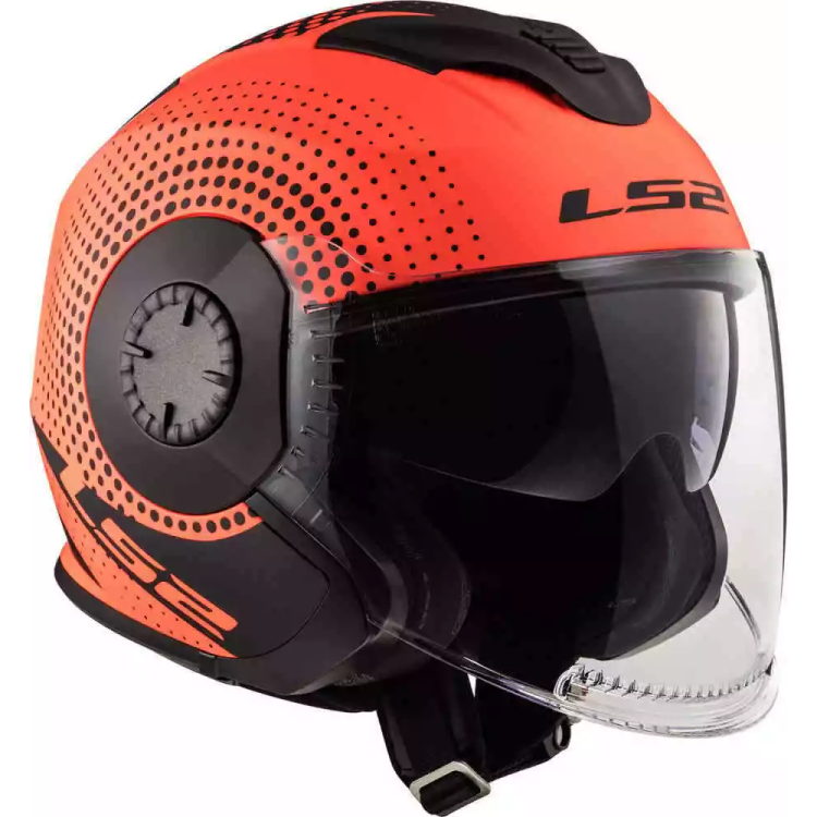 CASCO JET LS2 OF570 VERSO SPIN MATT FLUO ORANGE  | LS2