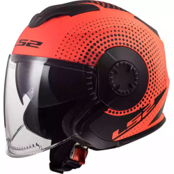 CASCO JET LS2 OF570 VERSO SPIN MATT FLUO ORANGE  | LS2