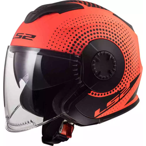 CASCO JET LS2 OF570 VERSO SPIN MATT FLUO ORANGE  | LS2