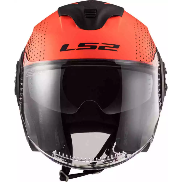 CASCO JET LS2 OF570 VERSO SPIN MATT FLUO ORANGE  | LS2