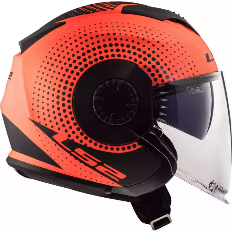 CASCO JET LS2 OF570 VERSO SPIN MATT FLUO ORANGE  | LS2