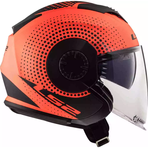 CASCO JET LS2 OF570 VERSO SPIN MATT FLUO ORANGE  | LS2