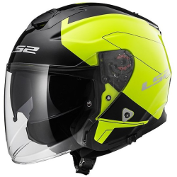 CASCO JET LS2 OF569 TRACK GLOSS HI-VIS YELLOW  | LS2
