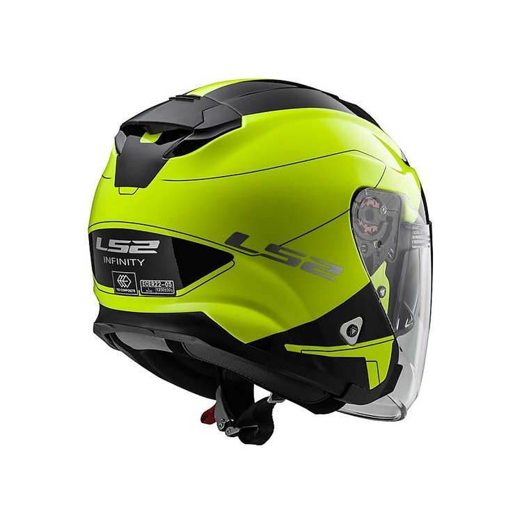 CASCO JET LS2 OF569 TRACK GLOSS HI-VIS YELLOW  | LS2