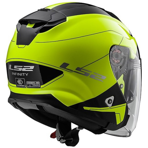 CASCO JET LS2 OF569 TRACK GLOSS HI-VIS YELLOW  | LS2