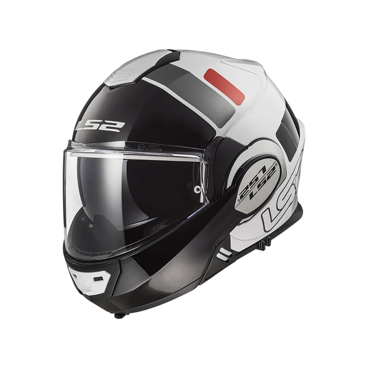 CASCO LS2 FF399 VALIANT PROX WHITE BLACK RED | LS2