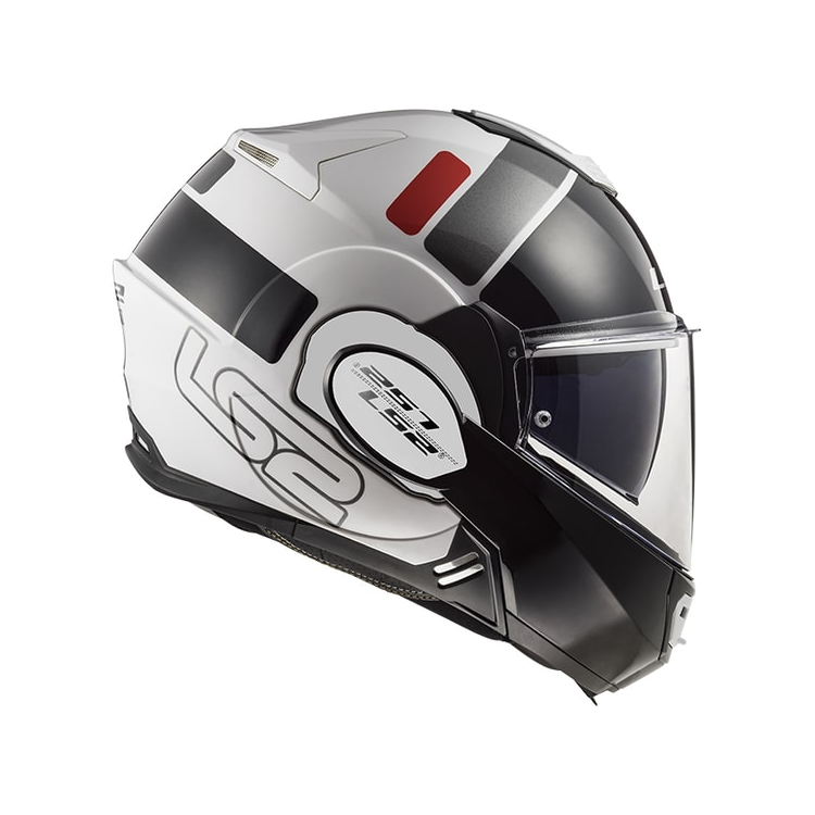CASCO LS2 FF399 VALIANT PROX WHITE BLACK RED | LS2