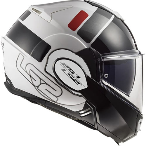 CASCO LS2 FF399 VALIANT PROX WHITE BLACK RED | LS2