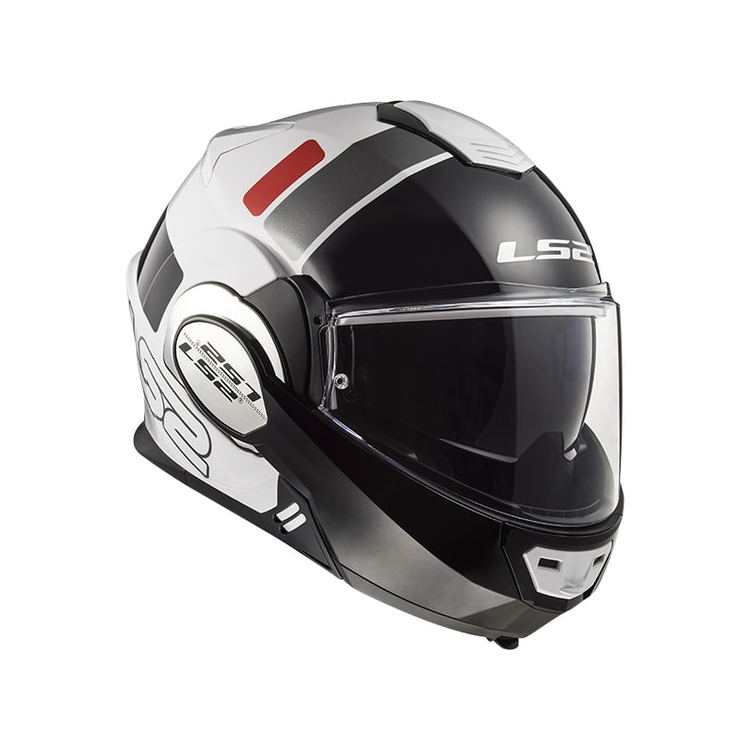 CASCO LS2 FF399 VALIANT PROX WHITE BLACK RED | LS2