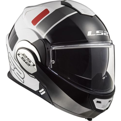 CASCO LS2 FF399 VALIANT PROX WHITE BLACK RED | LS2