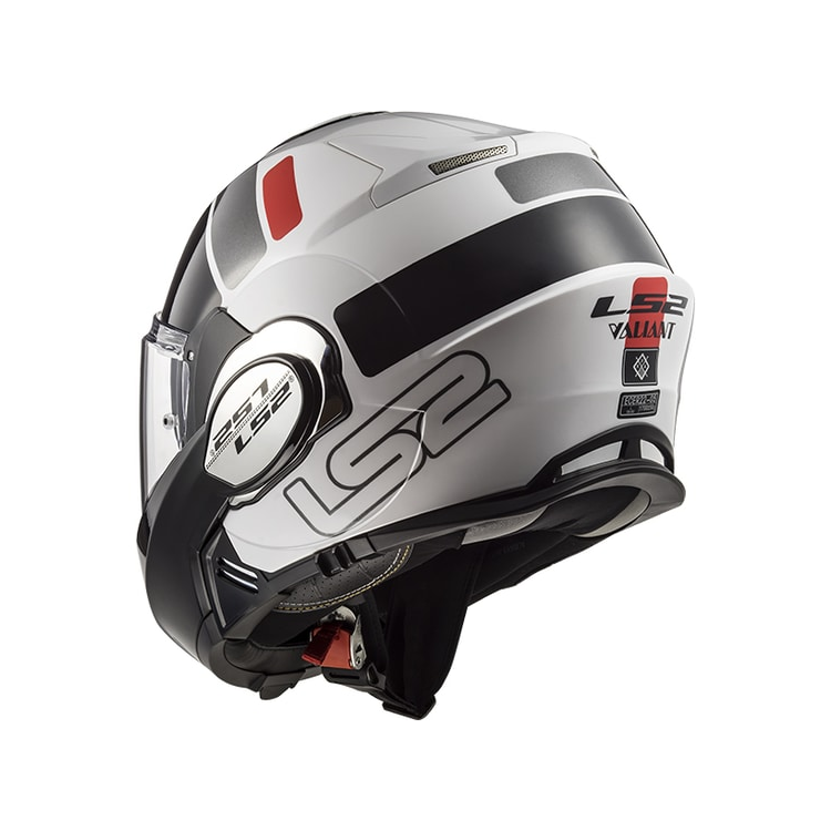 CASCO LS2 FF399 VALIANT PROX WHITE BLACK RED | LS2