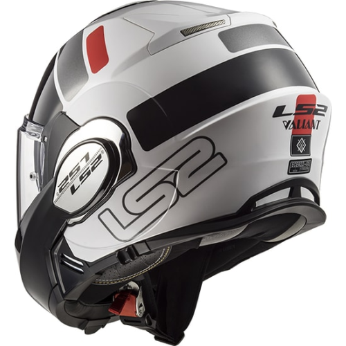CASCO LS2 FF399 VALIANT PROX WHITE BLACK RED | LS2