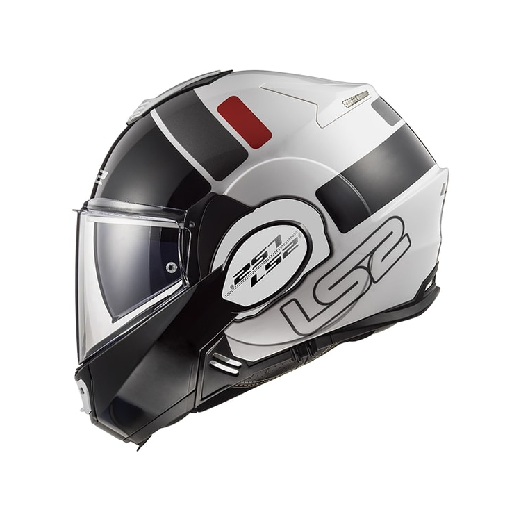 CASCO LS2 FF399 VALIANT PROX WHITE BLACK RED | LS2