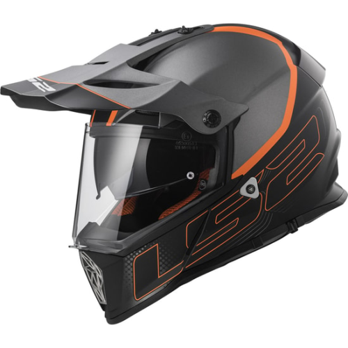 CASCO LS2 MX436 PIONEER ELEMENT MATT BLACK TITANIUM | LS2