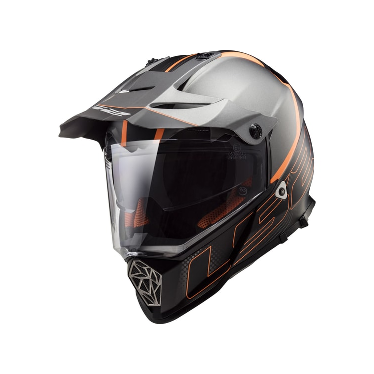 CASCO LS2 MX436 PIONEER ELEMENT MATT BLACK TITANIUM | LS2