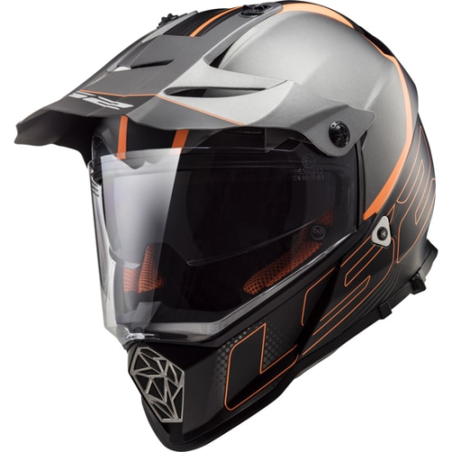 CASCO LS2 MX436 PIONEER ELEMENT MATT BLACK TITANIUM | LS2
