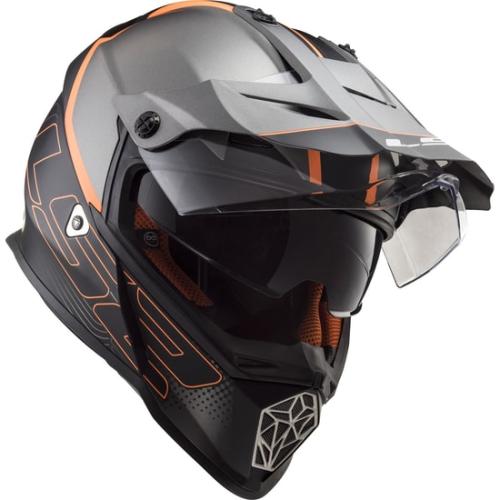 CASCO LS2 MX436 PIONEER ELEMENT MATT BLACK TITANIUM | LS2