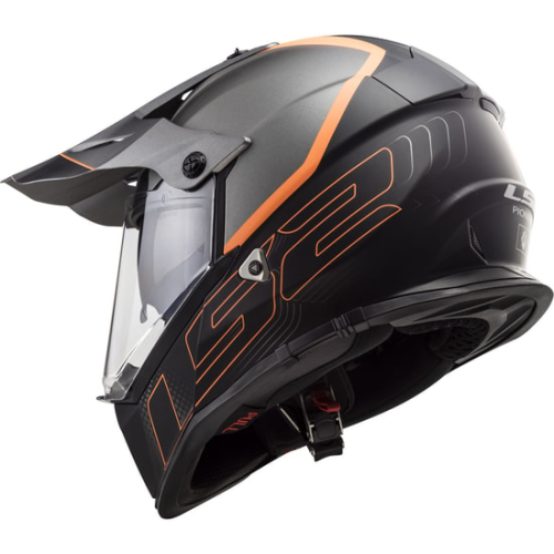 CASCO LS2 MX436 PIONEER ELEMENT MATT BLACK TITANIUM | LS2