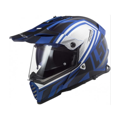 CASCO LS2 MX436 PIONEER EVO MASTER MATT BLACK BLUE | LS2
