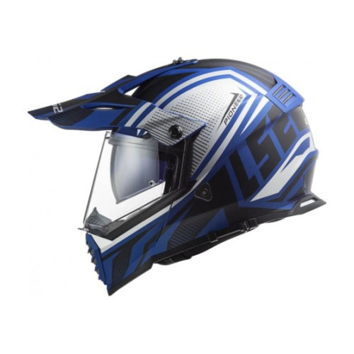 CASCO LS2 MX436 PIONEER EVO MASTER MATT BLACK BLUE | LS2