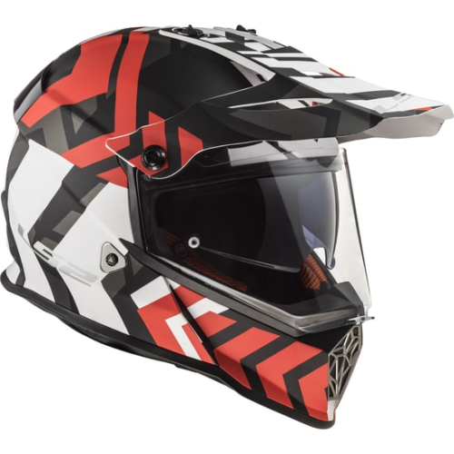 CASCO LS2 MX436 PIONEER XTREME MATT BLACK RED | LS2