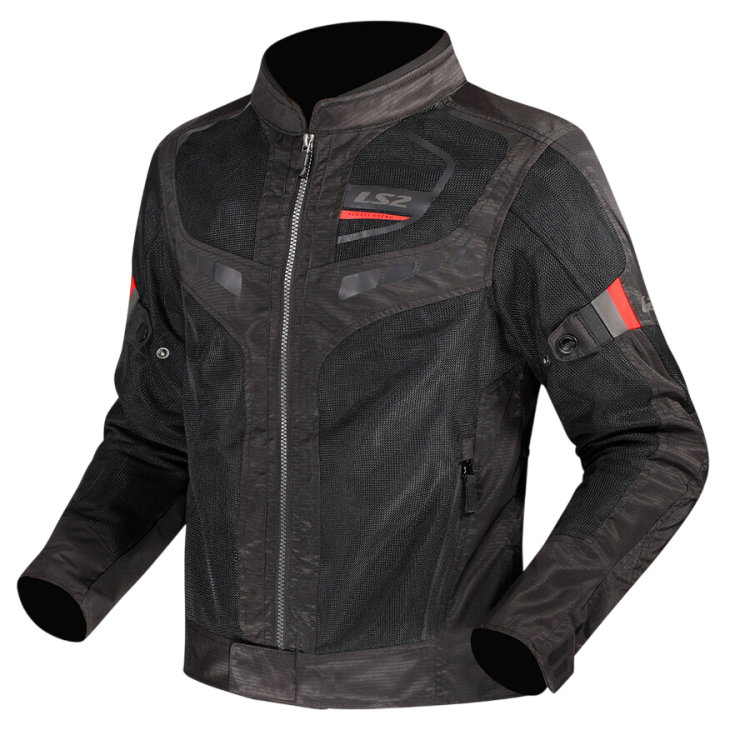 GIACCA LS2 GARDA AIR MAN JACKET BLACK RED | LS2