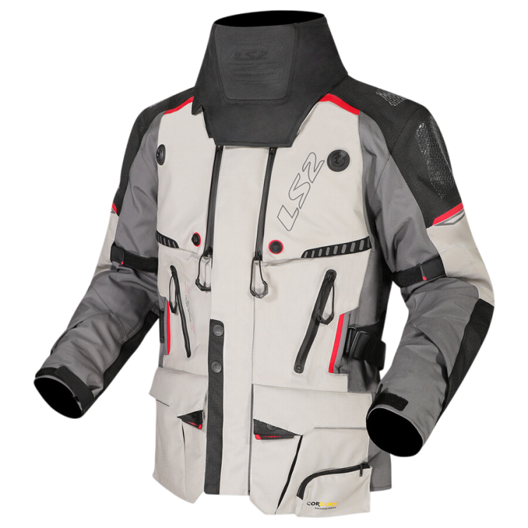 GIACCA LS2 APOLLO MAN JACKET GREY BLACK RED | LS2