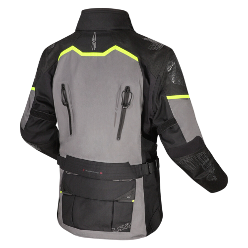 GIACCA LS2 APOLLO MAN JACKET BLACK DARK GREY H-V YELLOW | LS2