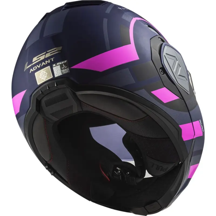CASCO LS2 FF906 ADVANT VELUM MATT BLUE FLUO PINK-06  | LS2