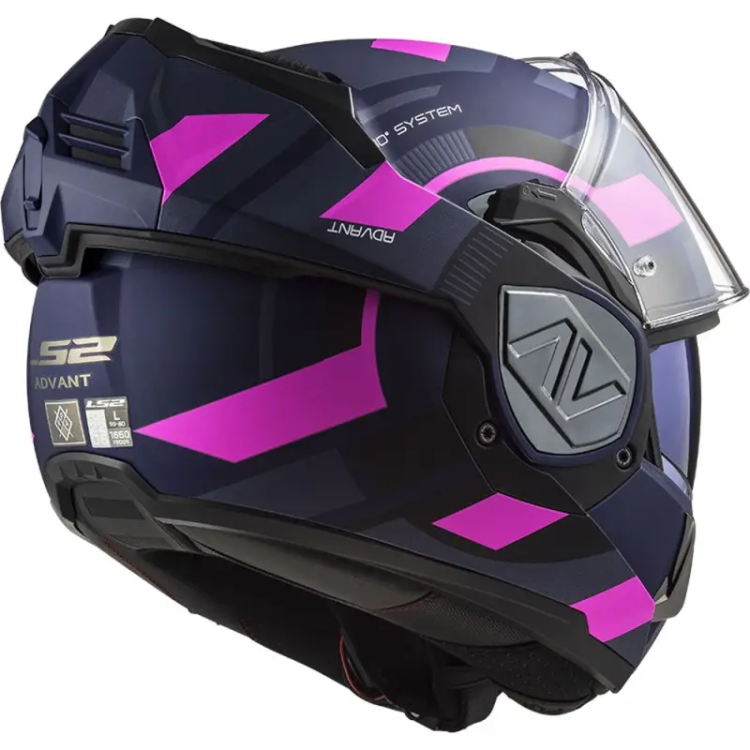 CASCO LS2 FF906 ADVANT VELUM MATT BLUE FLUO PINK-06  | LS2