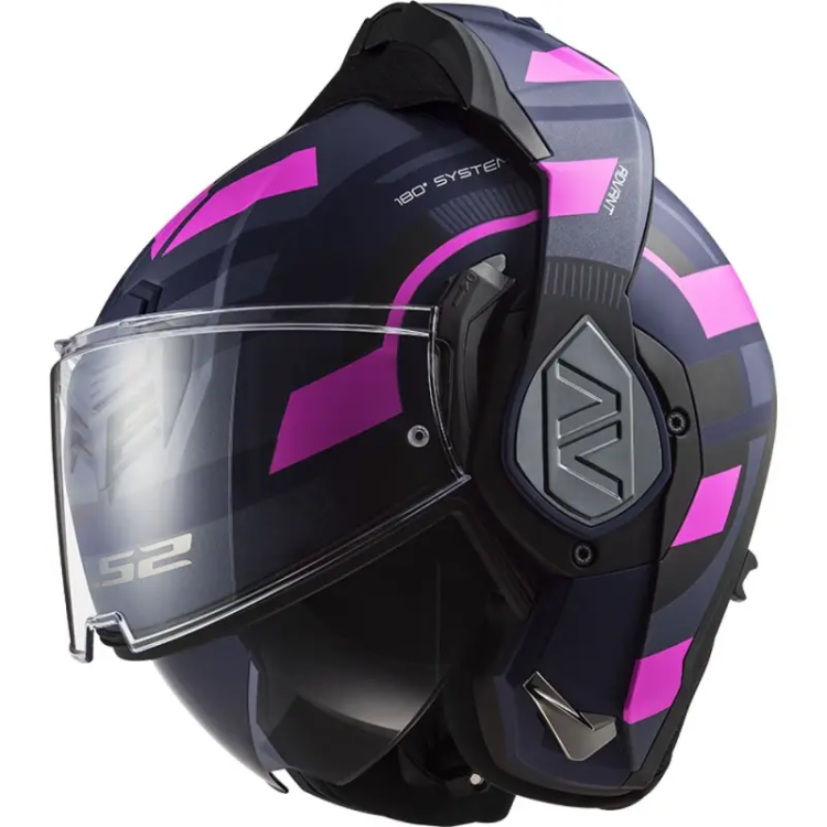 CASCO LS2 FF906 ADVANT VELUM MATT BLUE FLUO PINK-06  | LS2