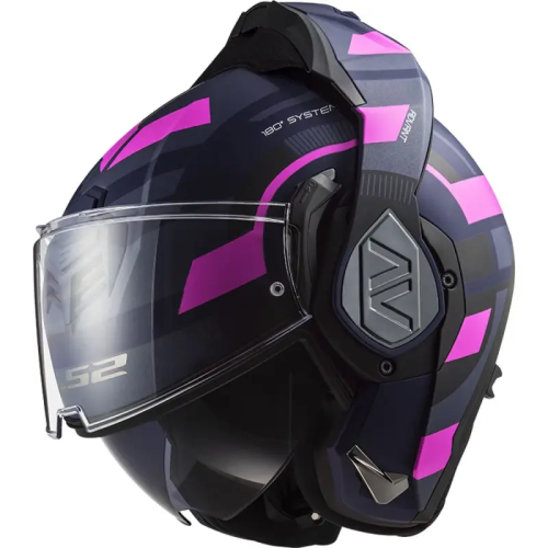 CASCO LS2 FF906 ADVANT VELUM MATT BLUE FLUO PINK-06  | LS2