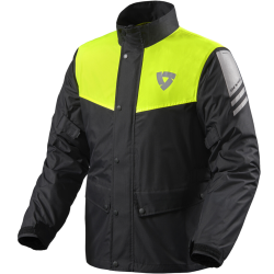 RAIN GIACCA NITRIC 3 H2O - BLACK-NEON YELLOW | REV'IT