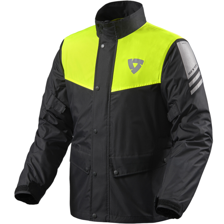 RAIN GIACCA NITRIC 3 H2O - BLACK-NEON YELLOW | REV'IT