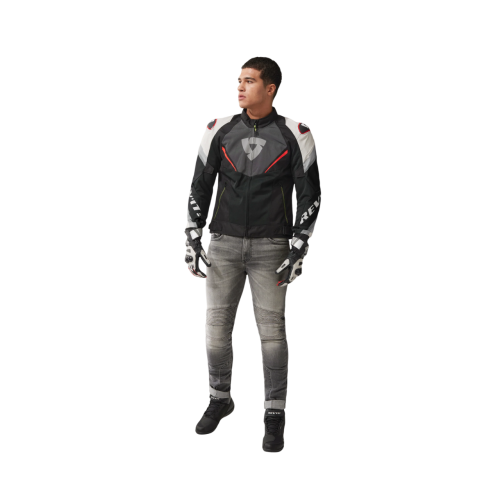 GIACCA QUANTUM 3 AIR GREY-RED | REV'IT