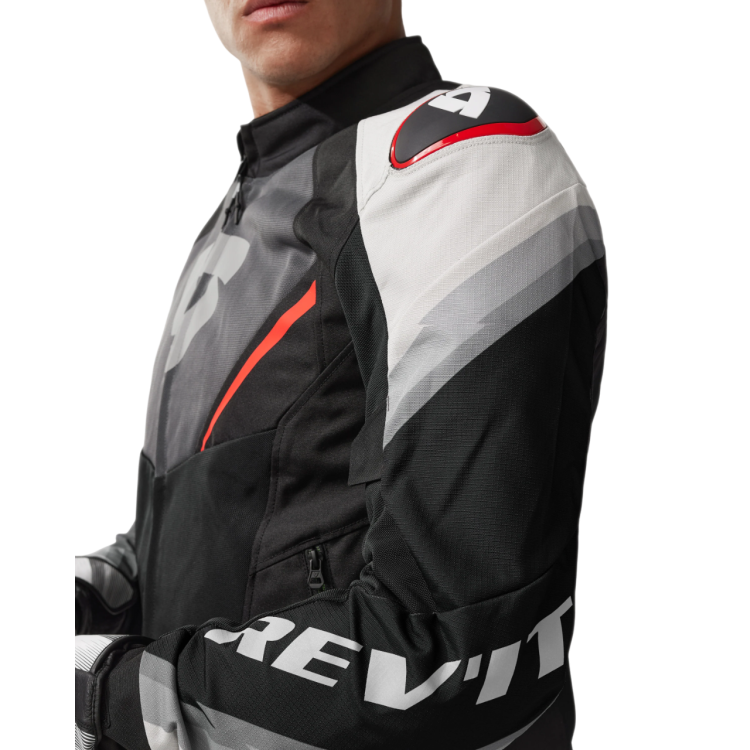 GIACCA QUANTUM 3 AIR GREY-RED | REV'IT