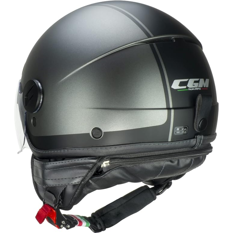 CASCO JET 109X GLOBO SPORT ANTRACITE NERO SATINATO SAGOMATA | CGM