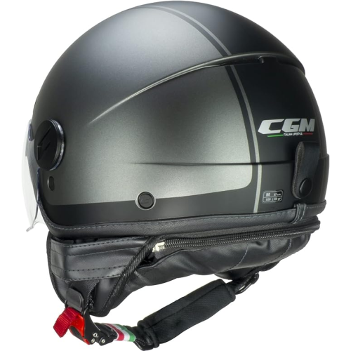 CASCO JET 109X GLOBO SPORT ANTRACITE NERO SATINATO SAGOMATA | CGM