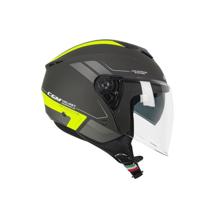 CASCO JET 126G IPER CITY GRAFITE GIALLO FLUO OPACO | CGM
