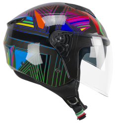 CASCO JET 126S IPER DISCO GRAFITE VERDE FUCSIA | CGM